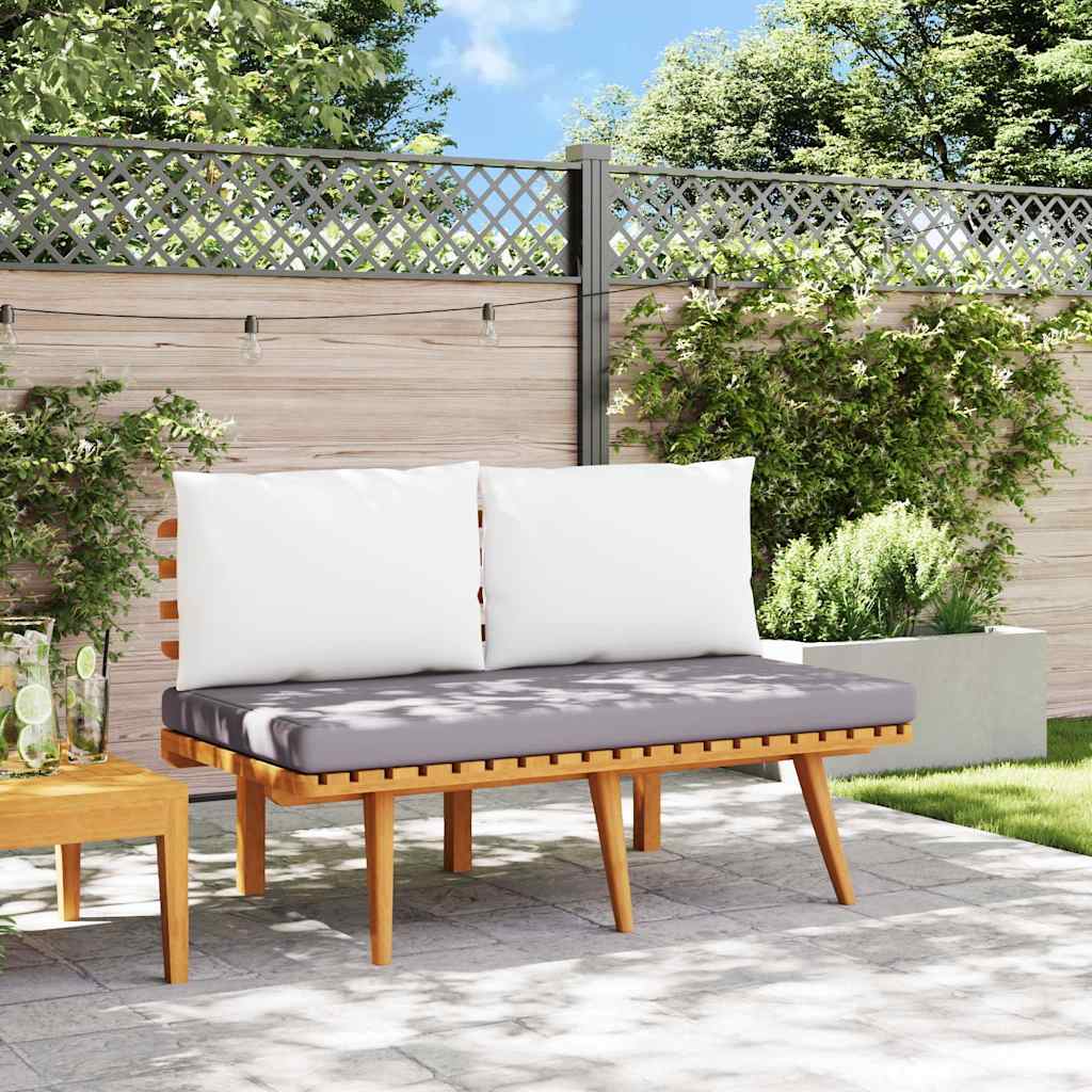 Panca da Giardino con Cuscini 115 cm in Legno Massello Acacia - homemem39