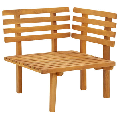 Divano Angolare da Giardino con Cuscini in Legno d'Acacia - homemem39