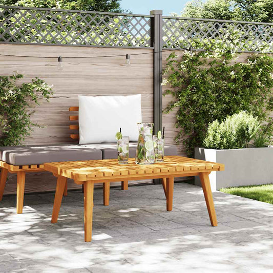 Tavolino da Giardino 90x55x35 cm in Legno Massello di Acacia