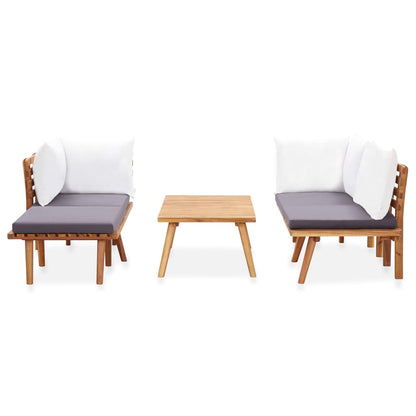 Set Divani da Giardino 5 pz in Legno Massello di Acacia | homemem39