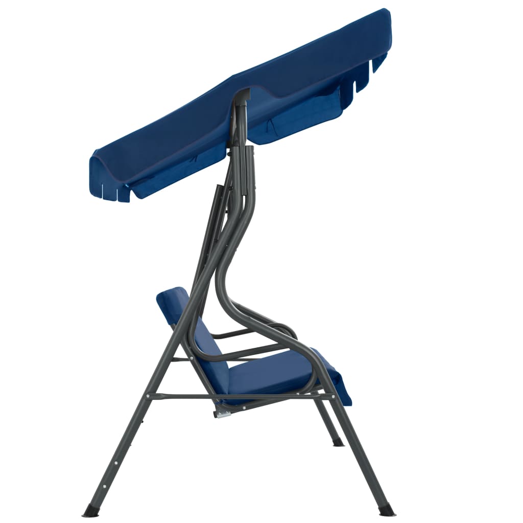 Panchina a Dondolo da Giardino Blu Scuro 170x110x153 cm Tessuto | homemem39