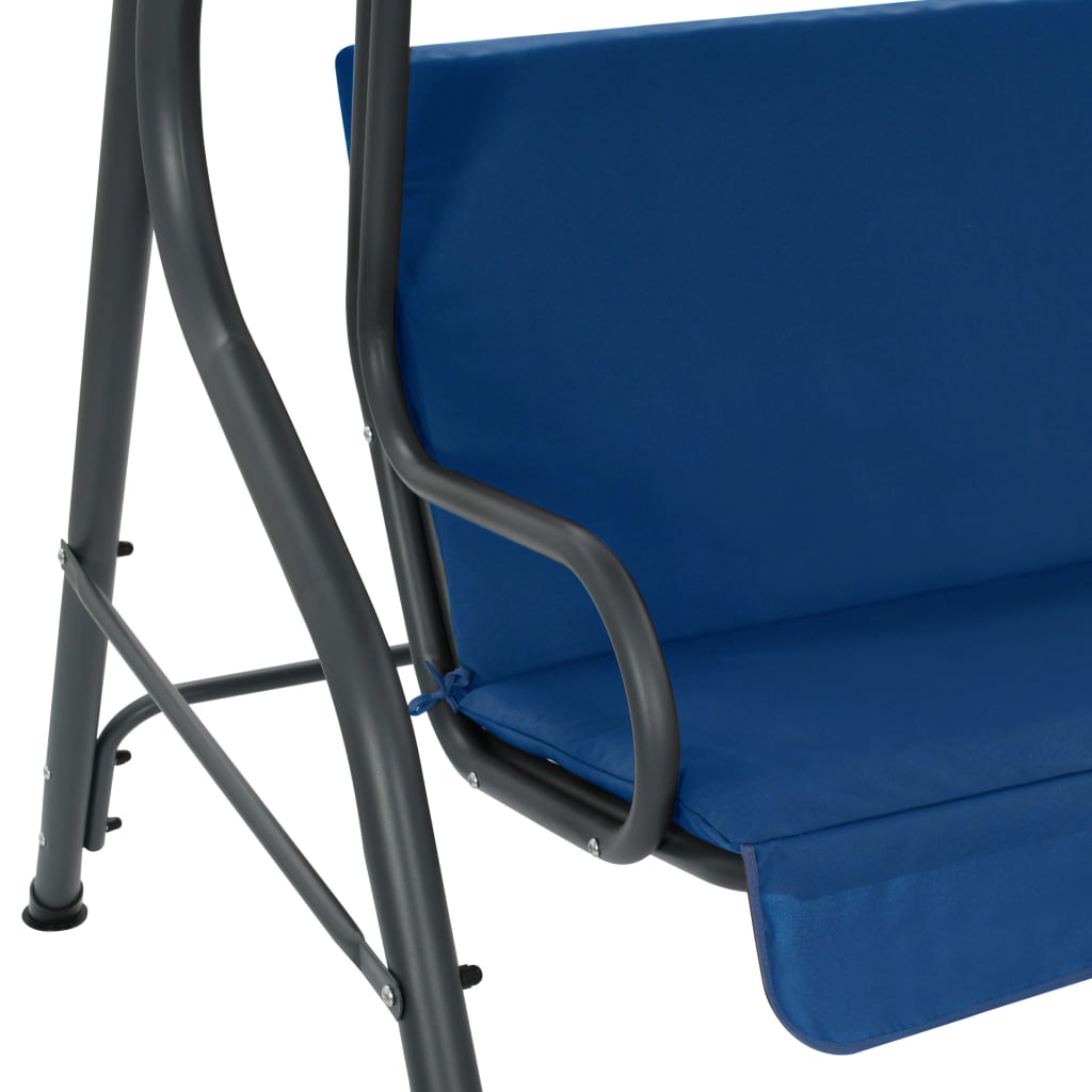 Panchina a Dondolo da Giardino Blu Scuro 170x110x153 cm Tessuto | homemem39
