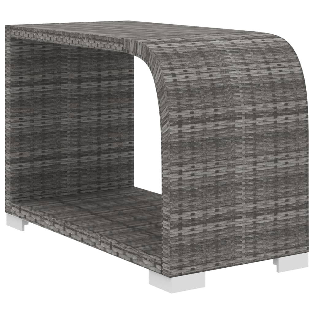 Set Divani da Giardino 10 pz con Cuscini in Polyrattan Grigio | homemem39