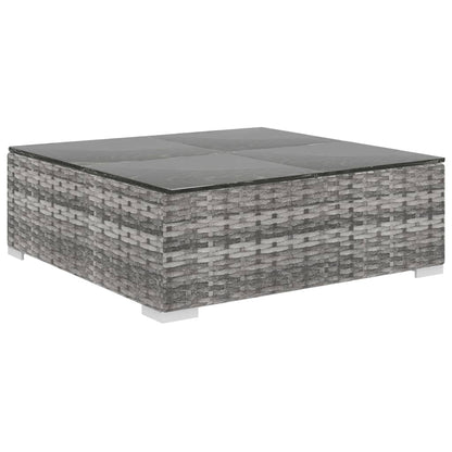 Set Divani da Giardino 8 pz con Cuscini in Polyrattan Grigio | homemem39