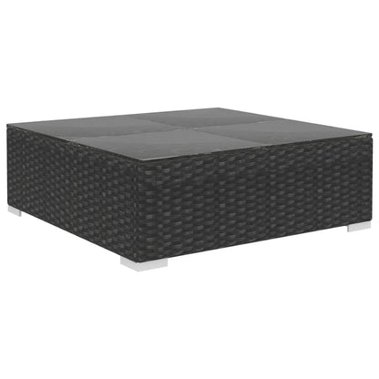 Set Divani da Giardino 8 pz con Cuscini in Polyrattan Nero | homemem39