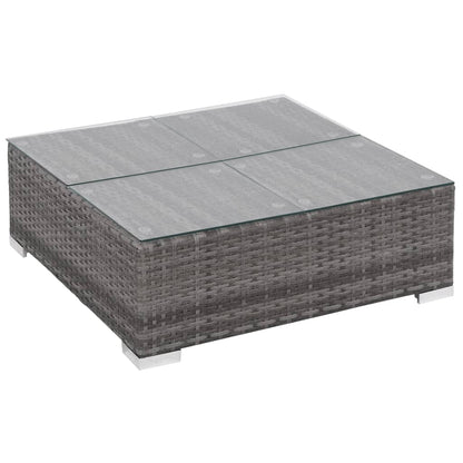 Set Divani da Giardino 6 pz con Cuscini in Polyrattan Grigio | homemem39