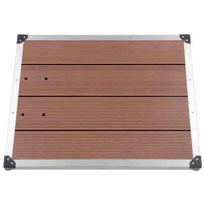 Piatto Doccia da Esterni in Acciaio Inox WPC 80x62 cm Marrone | homemem39