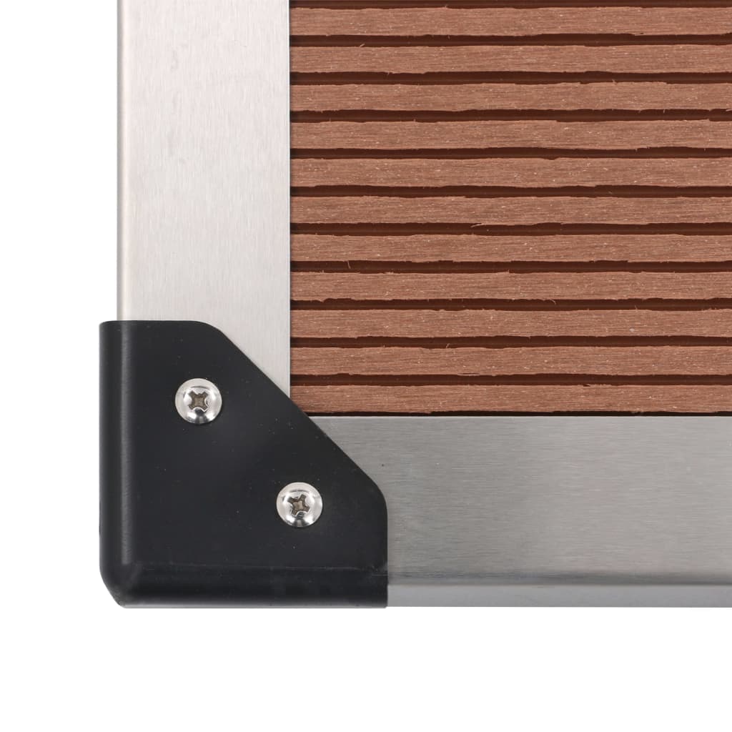 Piatto Doccia da Esterni in Acciaio Inox WPC 80x62 cm Marrone | homemem39