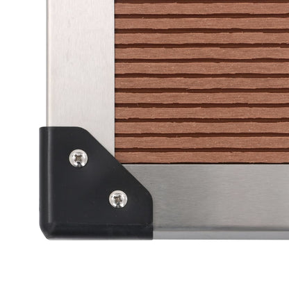 Piatto Doccia da Esterni in Acciaio Inox WPC 80x62 cm Marrone | homemem39