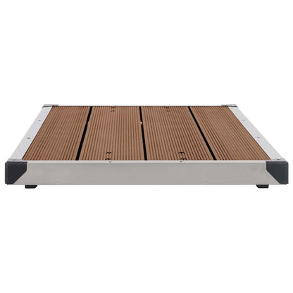 Piatto Doccia da Esterni in Acciaio Inox WPC 110x62 cm Marrone | homemem39