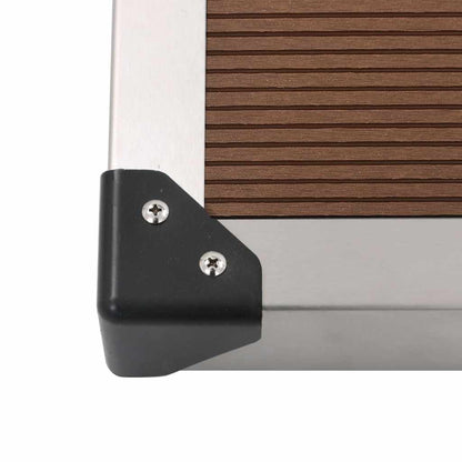 Piatto Doccia da Esterni in Acciaio Inox WPC 110x62 cm Marrone | homemem39