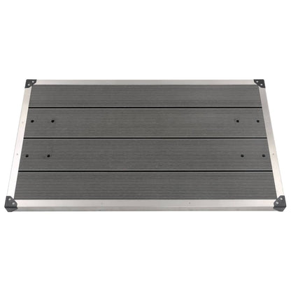 Piatto Doccia da Esterni in Acciaio Inox WPC 110x62 cm Grigio | homemem39