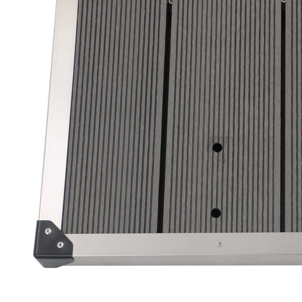Piatto Doccia da Esterni in Acciaio Inox WPC 110x62 cm Grigio | homemem39