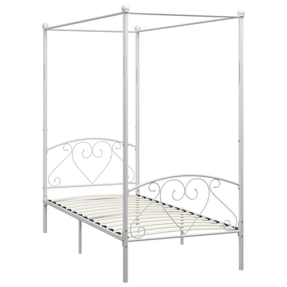 Giroletto Baldacchino senza Materasso Bianco Metallo 90x200 cm | homemem39