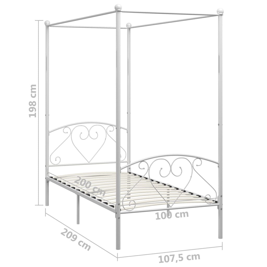 Giroletto Baldacchino senza Materasso 100x200 cm Metallo | homemem39
