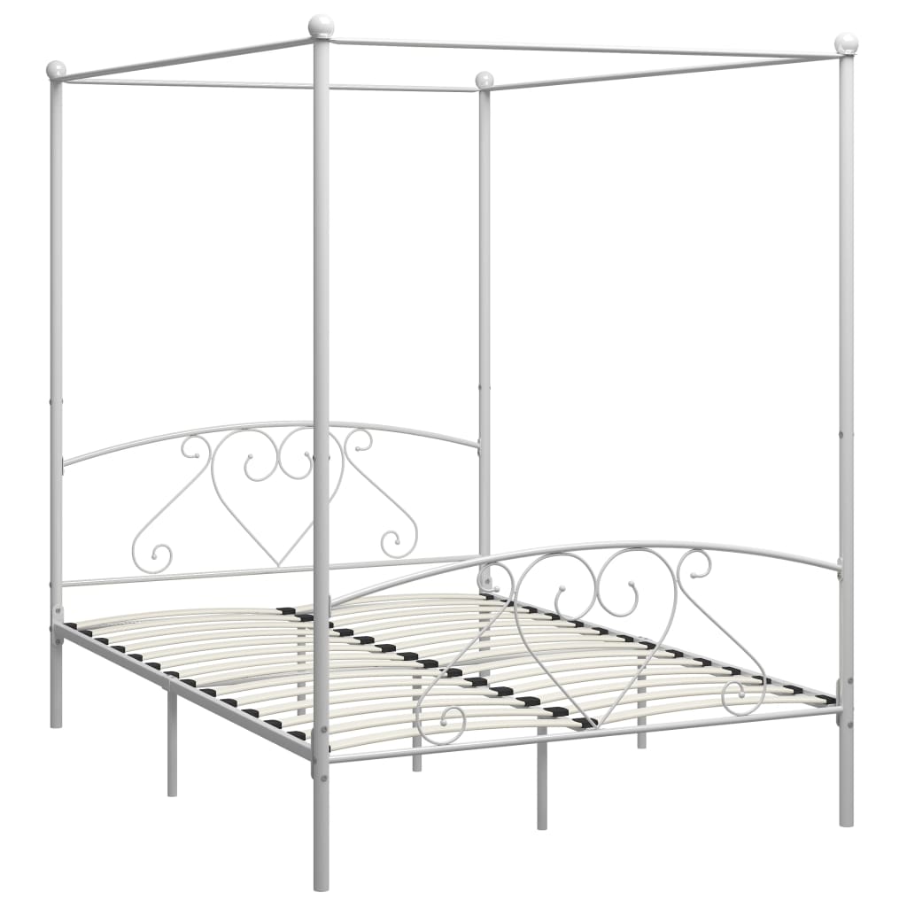 Giroletto Baldacchino senza Materasso Bianco 140x200 cm Metallo | homemem39
