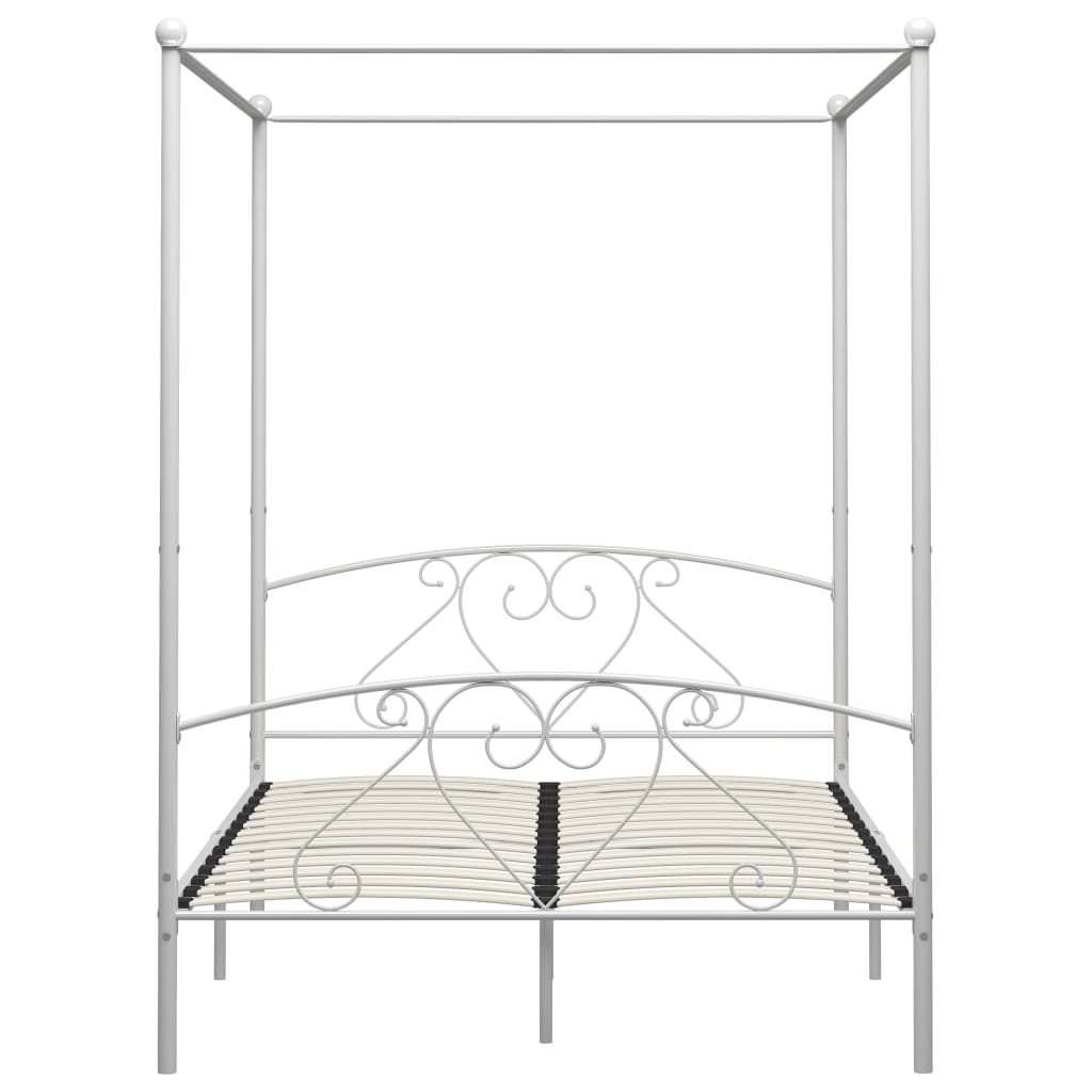Giroletto Baldacchino senza Materasso Bianco 140x200 cm Metallo | homemem39