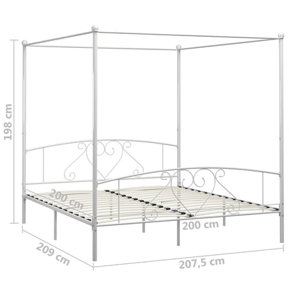 Giroletto Baldacchino senza Materasso 200x200 cm Metallo | homemem39