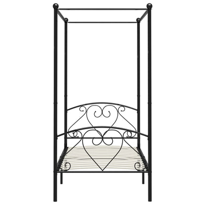 Giroletto Baldacchino senza Materasso Nero Metallo 90x200 cm | homemem39