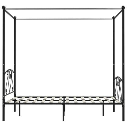 Giroletto Baldacchino senza Materasso Nero 140x200 cm Metallo | homemem39