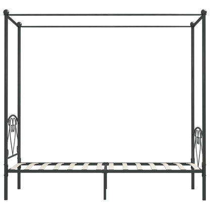 Giroletto Baldacchino senza Materasso Grigio 120x200 cm Metallo