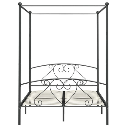 Giroletto Baldacchino senza Materasso Grigio 140x200 cm Metallo | homemem39