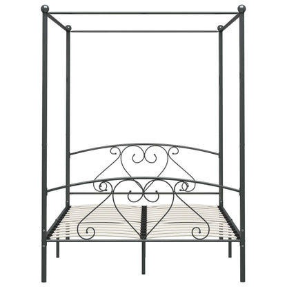 Giroletto Baldacchino senza Materasso Grigio 160x200 cm Metallo | homemem39