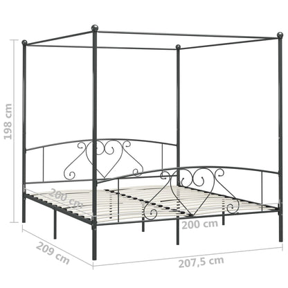 Giroletto Baldacchino senza Materasso 200x200 cm Metallo | homemem39