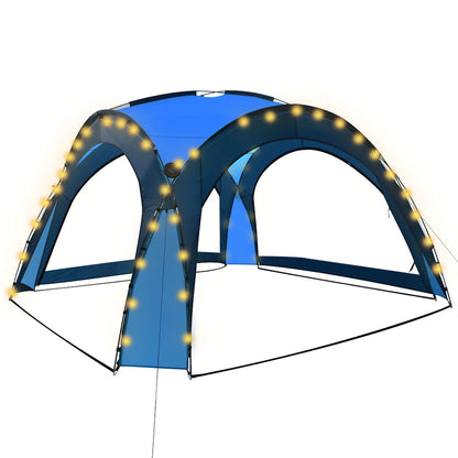Tenda per Feste con LED e 4 Pareti 3,6x3,6x2,3 m Blu - homemem39
