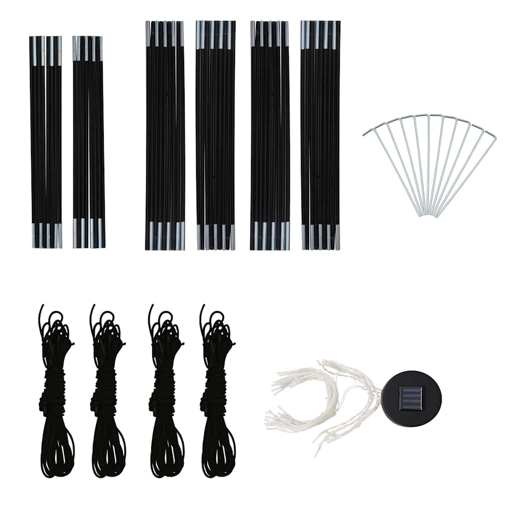 Tenda per Feste con LED e 4 Pareti 3,6x3,6x2,3 m Blu - homemem39