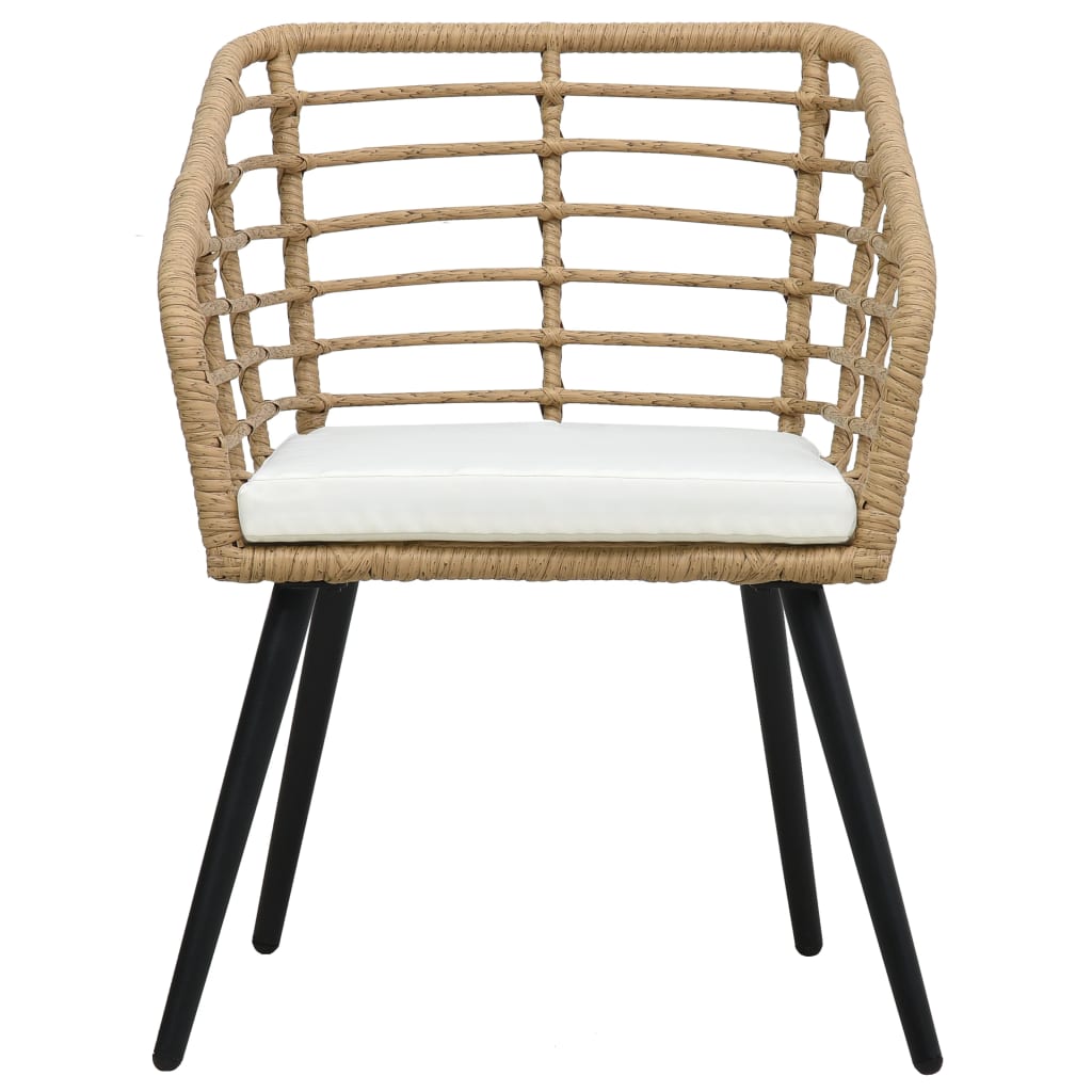Sedie da Giardino 2 pz con Cuscini in Polyrattan Rovere | homemem39