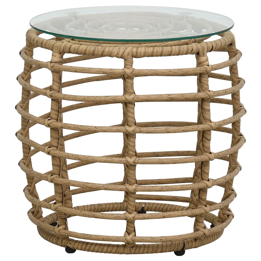 Set da Bistrot 3 pz in Polyrattan Rovere | homemem39