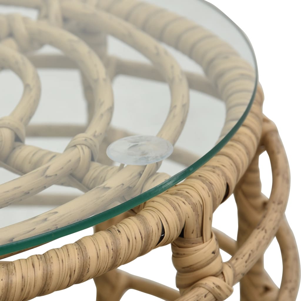 Set da Bistrot 3 pz in Polyrattan Rovere | homemem39
