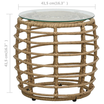 Set da Bistrot 3 pz in Polyrattan Rovere | homemem39