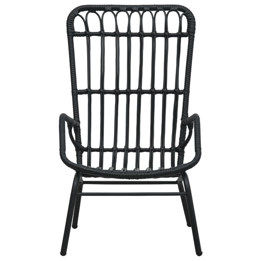 Sedia da Giardino in Polyrattan Nera | homemem39