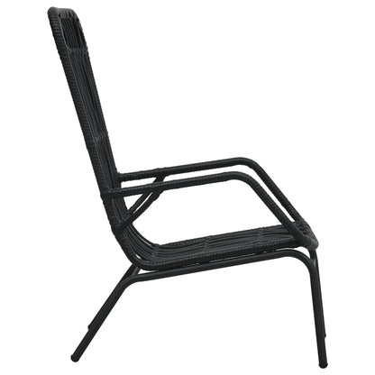 Sedia da Giardino in Polyrattan Nera | homemem39