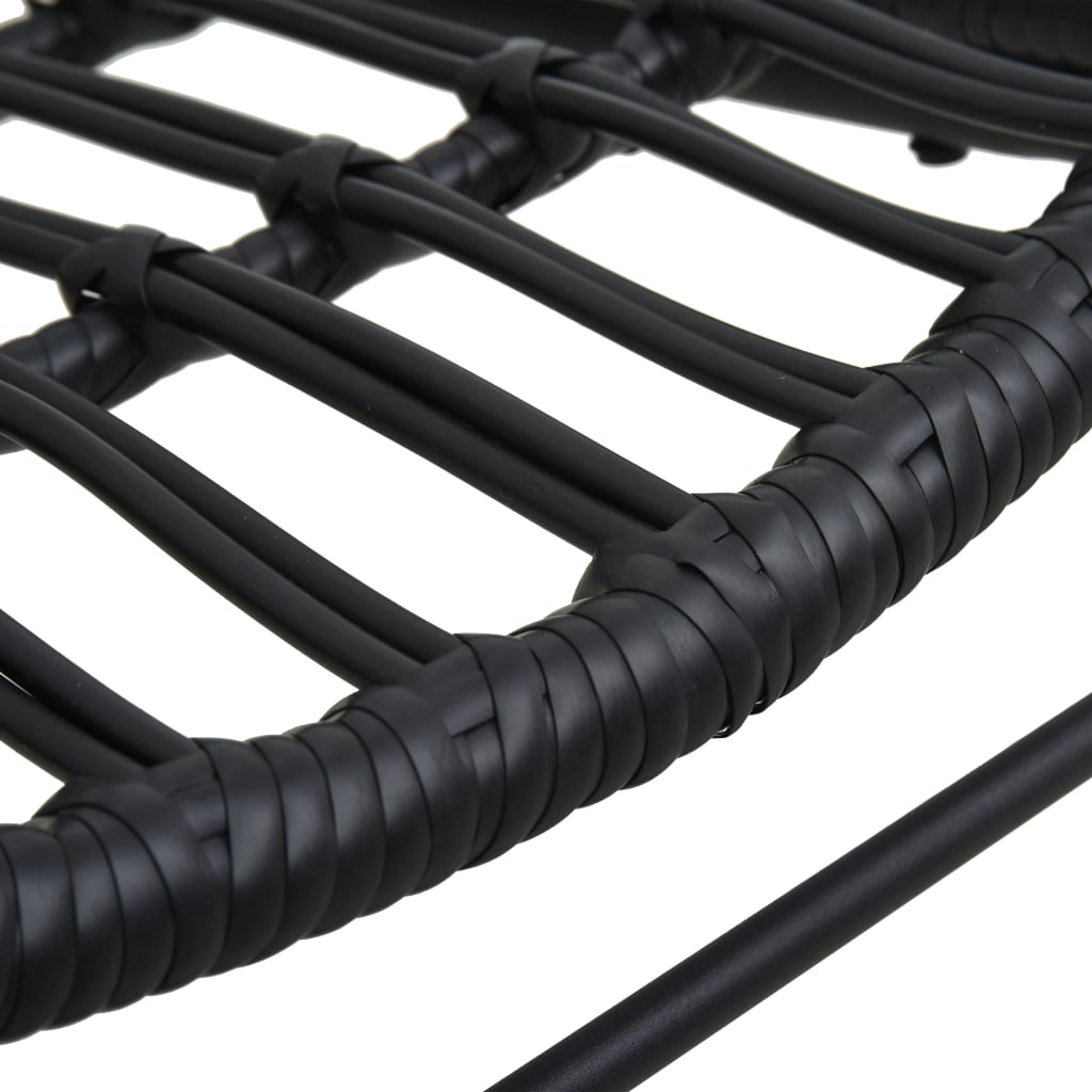 Sedia da Giardino in Polyrattan Nera | homemem39