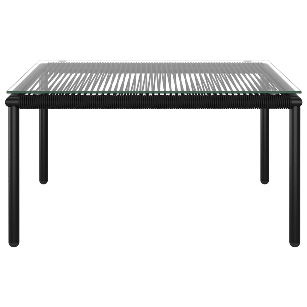 Set Divani da Giardino 5 pz con Cuscini Neri in PVC | homemem39