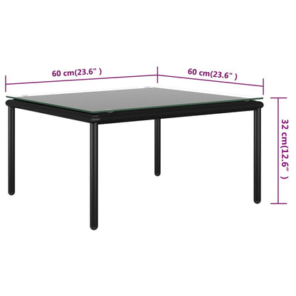 Set Divani da Giardino 5 pz con Cuscini Neri in PVC | homemem39