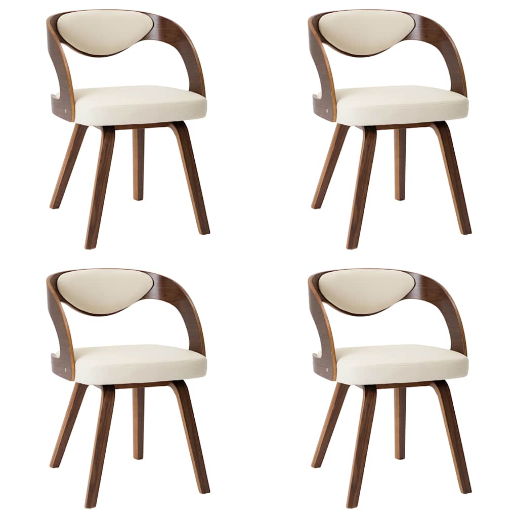Sedie da Pranzo 4 pz in Legno Curvato