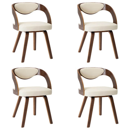 Sedie da Pranzo 4 pz in Legno Curvato