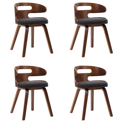 Sedie da Pranzo 4 pz in Legno Curvato
