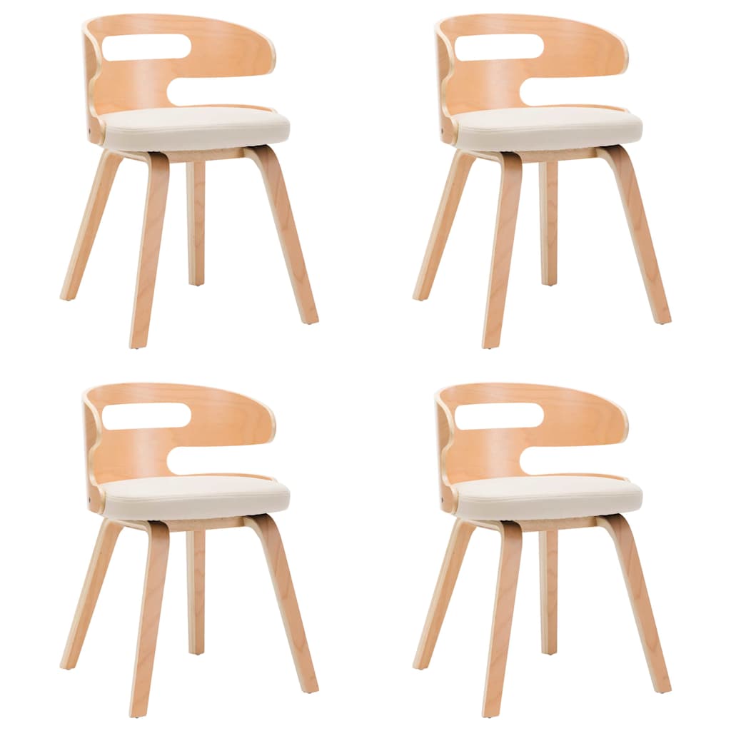 Sedie da Pranzo 4 pz in Legno Curvato