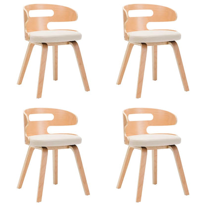 Sedie da Pranzo 4 pz in Legno Curvato