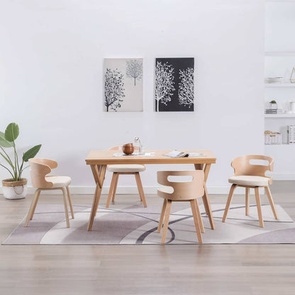 Sedie da Pranzo 4 pz in Legno Curvato