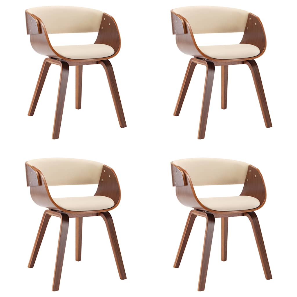 Sedie da Pranzo 4 pz in Legno Curvato