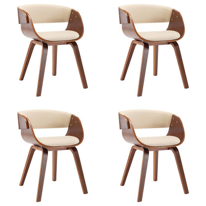 Sedie da Pranzo 4 pz in Legno Curvato
