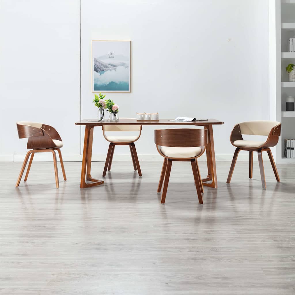 Sedie da Pranzo 4 pz in Legno Curvato