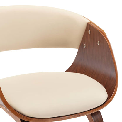 Sedie da Pranzo 6 pz Crema in Legno Piegato e Similpelle | homemem39