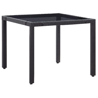 Set da Pranzo da Giardino 5 pz in Polyrattan Nero | homemem39